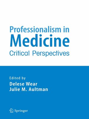 cover image of Professionalism in Medicine